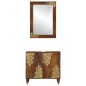 Set di Mobili per Bagno vidaXL 2 Pezzi Legno Massello di Mango