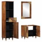 Set di Mobili da Bagno vidaXL 3 Pezzi Legno Massello di Mango Grezzo