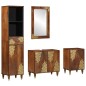 Set di Mobili per Bagno vidaXL in Legno Massello di Mango (4 Pezzi)