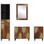 Set di Mobili per Bagno vidaXL in Legno Massello di Mango (4 Pezzi)