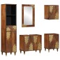 Set di Mobili per Bagno vidaXL da 5 Pezzi in Legno Massello di Mango