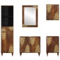Set di Mobili per Bagno vidaXL da 5 Pezzi in Legno Massello di Mango