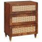 vidaXL Set di Sideboard 2 pcs Marrone 60 x 33.5 x 75 cm