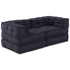 vidaXL Pouf Modulari - Set di 2 in Tessuto Antracite
