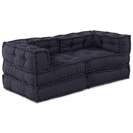 vidaXL Pouf Modulari - Set di 2 in Tessuto Antracite