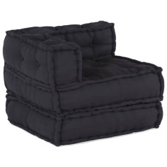 vidaXL Pouf Modulari - Set di 2 in Tessuto Antracite