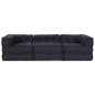 vidaXL Pouffes Modulari 3 pz Antracite vidaXL Pouffes Modulari 3 pz Antracite
