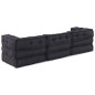 vidaXL Pouffes Modulari 3 pz Antracite vidaXL Pouffes Modulari 3 pz Antracite