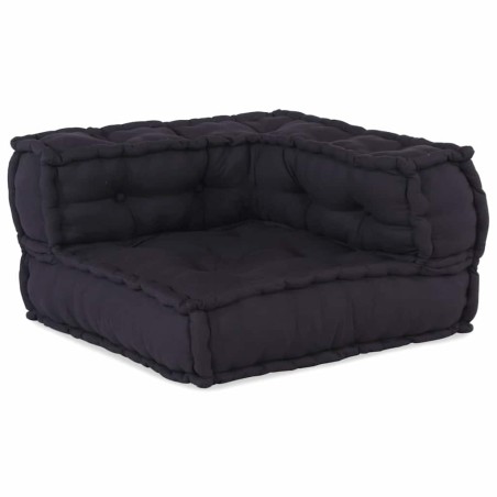 vidaXL Pouffes modulari 4 pezzi in tessuto antracite