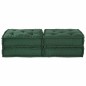 vidaXL Pouffes Modulari da 2 Pezzi in Tessuto Verde vidaXL Pouffes Modulari da 2 Pezzi in Tessuto Verde