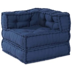 vidaXL Pouf modulari - Set di 4 in tessuto indigo