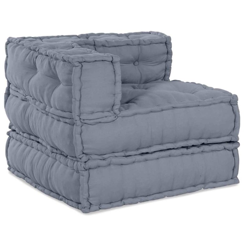 vidaXL Pouffe sofa modulare da 3 posti di , grigio vidaXL Pouffe sofa modulare da 3 posti di , grigio