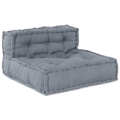 vidaXL Pouffe sofa modulare da 3 posti di , grigio