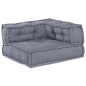 vidaXL Pouffe sofa modulare da 3 posti di , grigio vidaXL Pouffe sofa modulare da 3 posti di , grigio