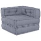 vidaXL Pouffe sofa modulare da 3 posti di , grigio vidaXL Pouffe sofa modulare da 3 posti di , grigio