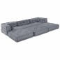 vidaXL Pouffe sofa modulare da 3 posti di , grigio vidaXL Pouffe sofa modulare da 3 posti di , grigio