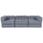 vidaXL Pouffe sofa modulare da 3 posti di , grigio vidaXL Pouffe sofa modulare da 3 posti di , grigio