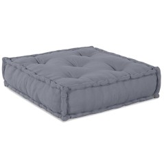 vidaXL Pouff modulare convertibile per 4 persone in tessuto grigio