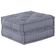 vidaXL Pouf Sofà Modulare a 2 Posti Convertibile in Tessuto Grigio di