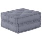 vidaXL Pouf Sofà Modulare a 2 Posti Convertibile in Tessuto Grigio di vidaXL Pouf Sofà Modulare a 2 Posti Convertibile in Tessuto Grigio di