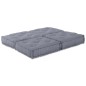 vidaXL Pouf Sofà Modulare a 2 Posti Convertibile in Tessuto Grigio di vidaXL Pouf Sofà Modulare a 2 Posti Convertibile in Tessuto Grigio di