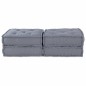 vidaXL Pouf Sofà Modulare a 2 Posti Convertibile in Tessuto Grigio di vidaXL Pouf Sofà Modulare a 2 Posti Convertibile in Tessuto Grigio di
