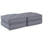 vidaXL Pouf Sofà Modulare a 2 Posti Convertibile in Tessuto Grigio di vidaXL Pouf Sofà Modulare a 2 Posti Convertibile in Tessuto Grigio di