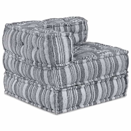 vidaXL Pouffe 2 pcs Grigio 70 x 70 x 54 cm Tessuto
