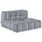 vidaXL Pouffe Sofa Modulare per 4 Persone che Diventa un Letto in Tessuto Grigio Chiaro