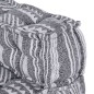 vidaXL Pouffe Sofa Modulare per 4 Persone che Diventa un Letto in Tessuto Grigio Chiaro