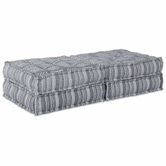 vidaXL Pouffe Modulare Divano 2 Posti in Tessuto Grigio Chiaro