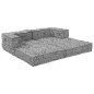 vidaXL Pouffe Sofà Modulare a 2 Posti Convertibile in Tessuto Grigio Chiaro di vidaXL Pouffe Sofà Modulare a 2 Posti Convertibile in Tessuto Grigio Chiaro di