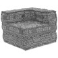 vidaXL Pouffe Sofà Modulare a 2 Posti Convertibile in Tessuto Grigio Chiaro di vidaXL Pouffe Sofà Modulare a 2 Posti Convertibile in Tessuto Grigio Chiaro di