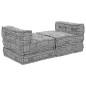 vidaXL Divano Pouffe Modulabile per 4 Persone Pieghevole - Grigio Chiaro vidaXL Divano Pouffe Modulabile per 4 Persone Pieghevole - Grigio Chiaro