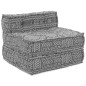 vidaXL Divano Pouf Modulare 4 Posti che si Trasforma in Divano in Tessuto Grigio Chiaro vidaXL Divano Pouf Modulare 4 Posti che si Trasforma in Divano in Tessuto Grigio Chiaro