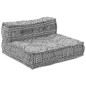 vidaXL Divano Pouf Modulare 4 Posti che si Trasforma in Divano in Tessuto Grigio Chiaro vidaXL Divano Pouf Modulare 4 Posti che si Trasforma in Divano in Tessuto Grigio Chiaro