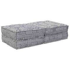 vidaXL Pouffe Modulare 2 Posti Convertibile Grigio Chiaro