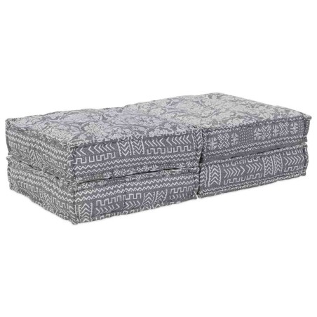 vidaXL Pouffe Modulare 2 Posti Convertibile Grigio Chiaro