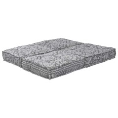 vidaXL Pouffe Modulare 2 Posti Convertibile Grigio Chiaro