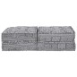 vidaXL Pouffe Modulare 2 Posti Convertibile Grigio Chiaro vidaXL Pouffe Modulare 2 Posti Convertibile Grigio Chiaro