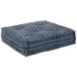 vidaXL Pouffe Sofa Modulare a 2 Posti Convertibile in Tessuto Indigo vidaXL Pouffe Sofa Modulare a 2 Posti Convertibile in Tessuto Indigo