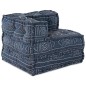 vidaXL Pouffe Divano Modulare a 3 posti in Tessuto Blu vidaXL Pouffe Divano Modulare a 3 posti in Tessuto Blu