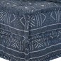 vidaXL Divano Pouffe Modulare per 4 Persone in Tessuto Indigo vidaXL Divano Pouffe Modulare per 4 Persone in Tessuto Indigo