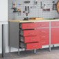 vidaXL Armadietto da Lavoro 2 pz Rosso e Grigio in Legno Ingegnerizzato e Acciaio vidaXL Armadietto da Lavoro 2 pz Rosso e Grigio in Legno Ingegnerizzato e Acciaio