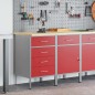 vidaXL Set Armadi da Lavoro 2 Pezzi Rosso e Grigio in Legno Ingegnerizzato e Acciaio vidaXL Set Armadi da Lavoro 2 Pezzi Rosso e Grigio in Legno Ingegnerizzato e Acciaio