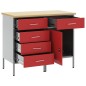 vidaXL Set Armadi da Lavoro 2 Pezzi Rosso e Grigio in Legno Ingegnerizzato e Acciaio vidaXL Set Armadi da Lavoro 2 Pezzi Rosso e Grigio in Legno Ingegnerizzato e Acciaio