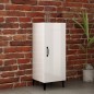Credenza Bianco Lucido 34,5x34x90 cm in Legno Multistrato Credenza Bianco Lucido 34,5x34x90 cm in Legno Multistrato