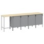 vidaXL Set di 5 pezzi di armadio da lavoro e tavolo ad angolo in legno ingegnerizzato rosso vidaXL Set di 5 pezzi di armadio da lavoro e tavolo ad angolo in legno ingegnerizzato rosso