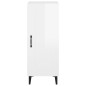 Credenza Bianco Lucido 34,5x34x90 cm in Legno Multistrato Credenza Bianco Lucido 34,5x34x90 cm in Legno Multistrato