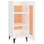 Credenza Bianco Lucido 34,5x34x90 cm in Legno Multistrato Credenza Bianco Lucido 34,5x34x90 cm in Legno Multistrato